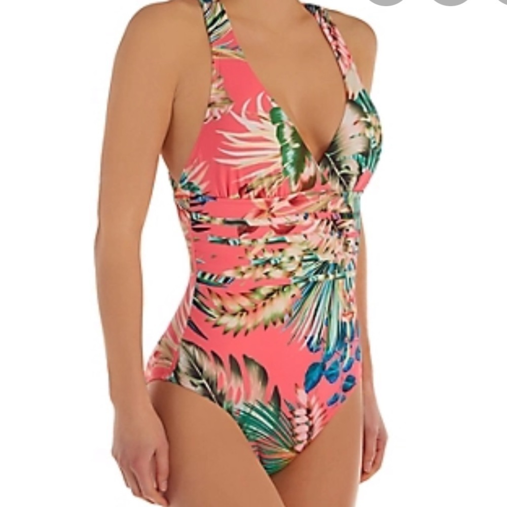 LA Blanca Island Goddess Cross Back One Piece